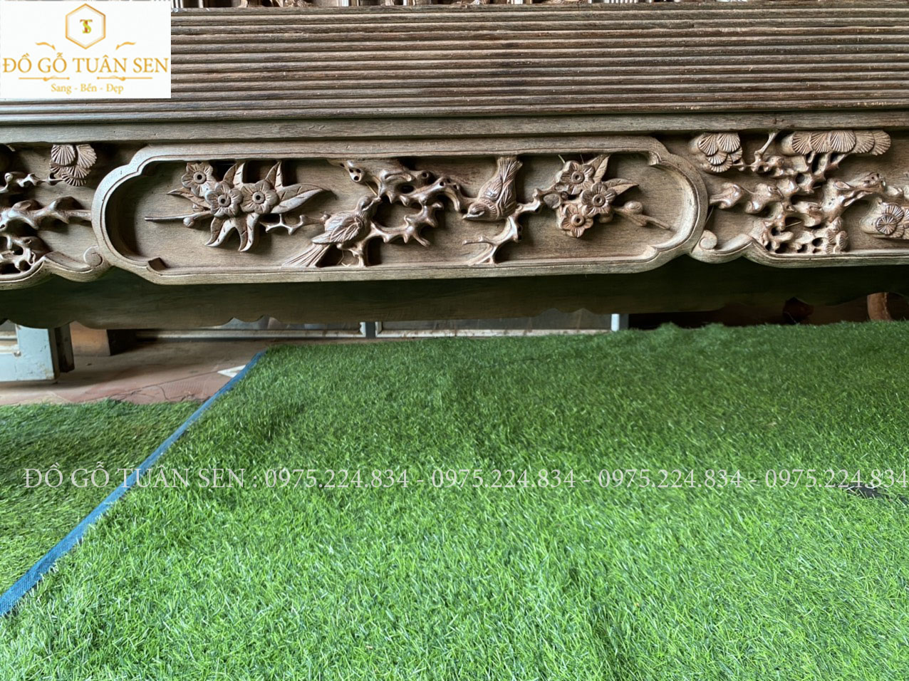 Hình ảnh chi tiết Bộ trường kỷ gỗ gụ cũ đẹp nhất 2023